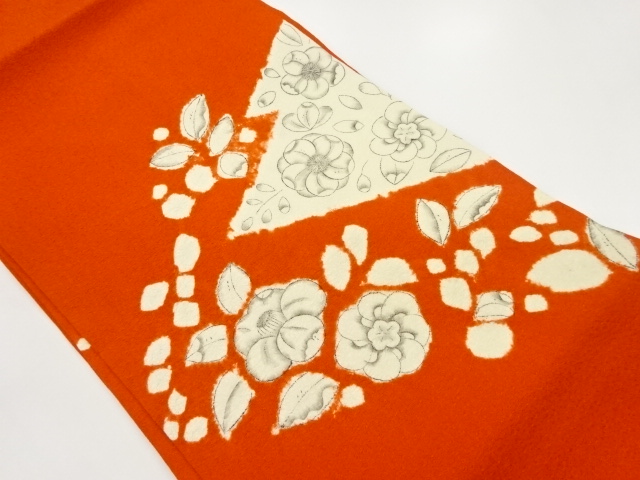 JAPANESE NAGOYA OBI / SHIBORI / HAND PAINTED / ABSTRACT RHOMBUS / ARTIST WORK